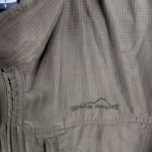 Eddie Bauer Mens Full Zip Mock Neck Multipocket Utility Field Jacket Large - Picture 6 of 11